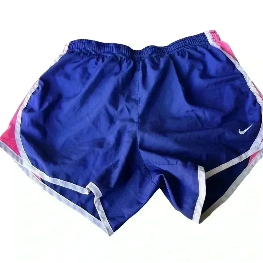 NIKE GIRLS DRI-FIT ACTIVE RUNNING SHORTS• SIZE GIRLS LARGE •BLUE/PINK/WHITE